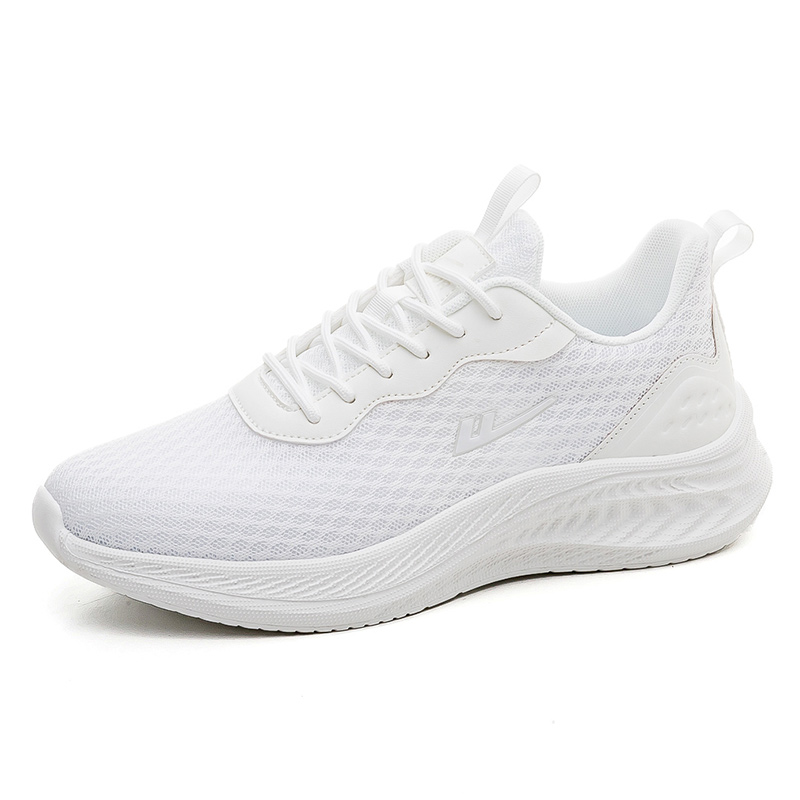 Warrior Cushioning Breathable Lightweight Low top Casual Running Shoes Unisex White