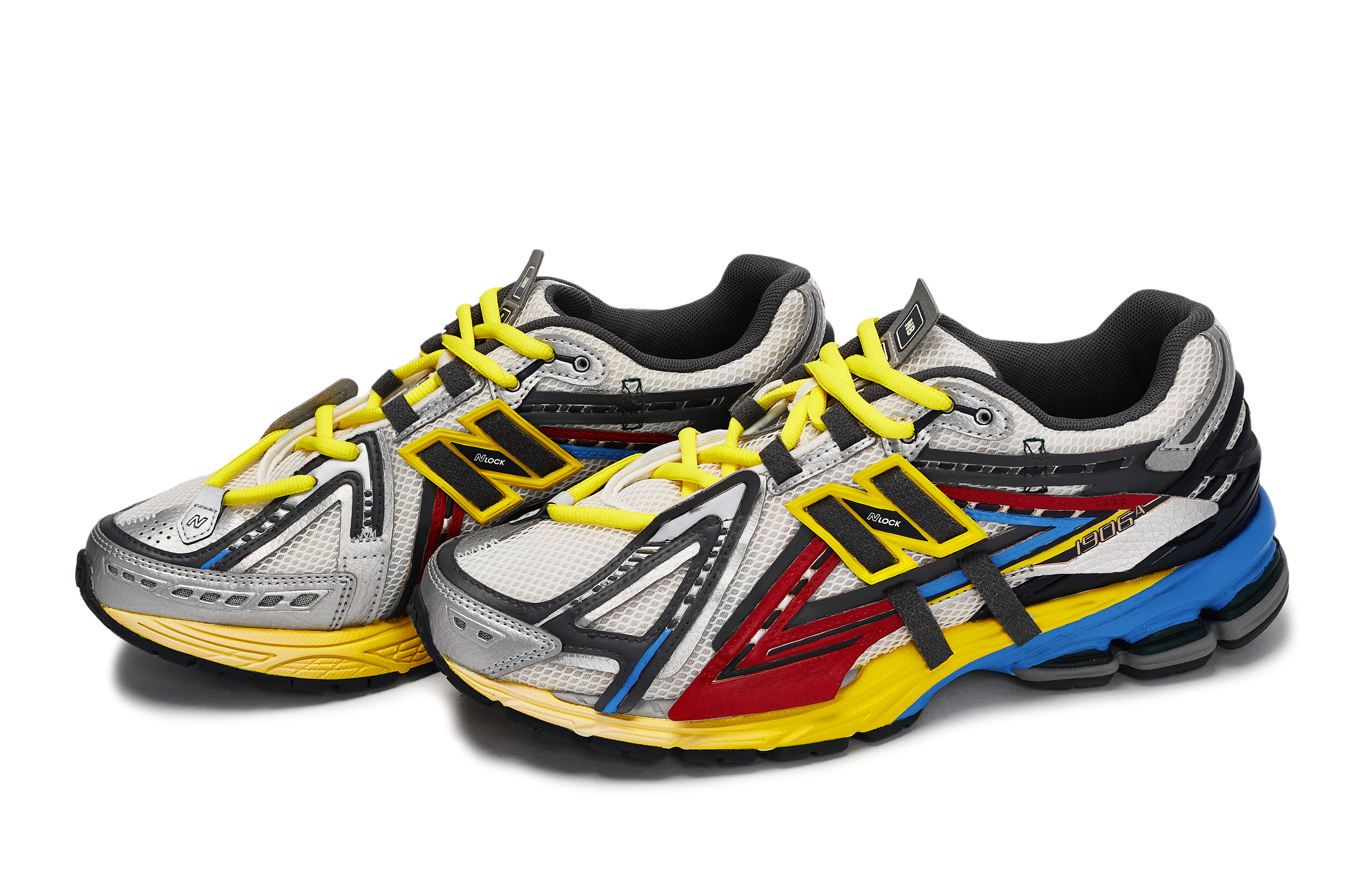 New Balance 1906 Abrasion Resistant Low top Running Shoes Men’s Gray Red Yellow Blue