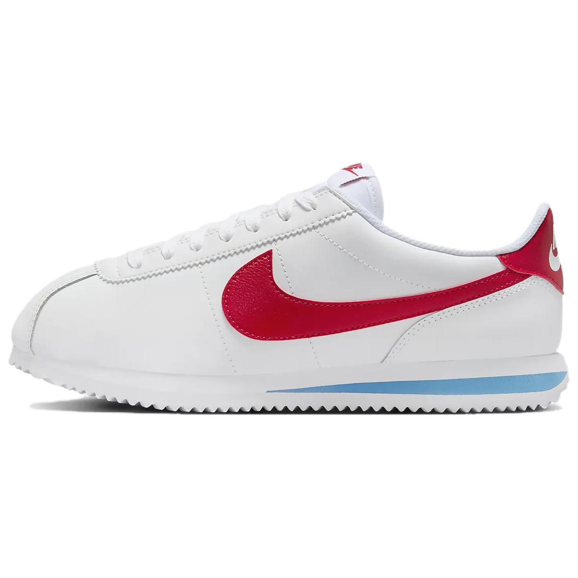 Женские кроссовки Nike Cortez (бело-красные)