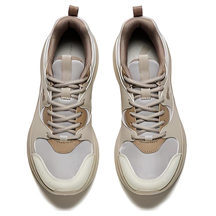 Anta Slip Resistant Abrasion Resistant Low top Casual Running Shoes Women’s Beige Gray