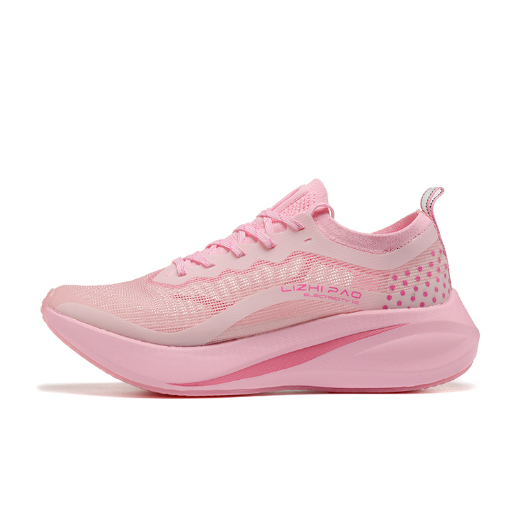 LIZHIPAO Abrasion Resistant Breathable Slip Resistant Low top Marathon Running Shoes Unisex Pink