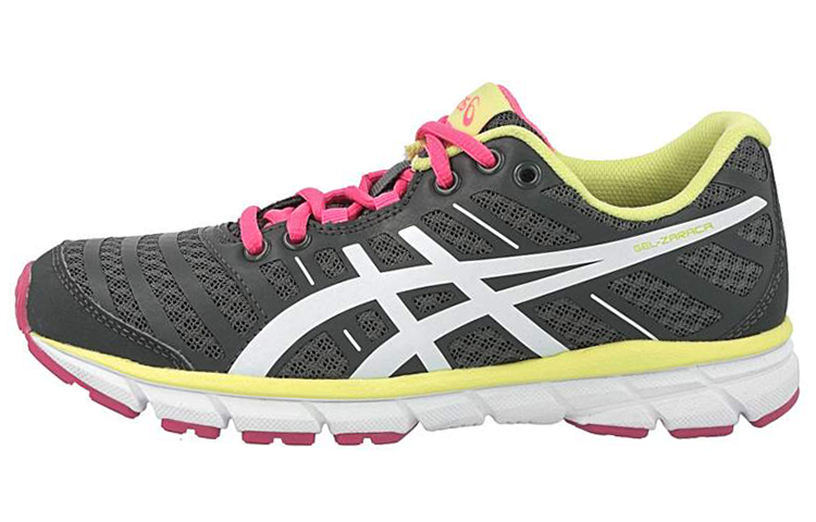 Asics Gel Zaraca 2 Fabric Abrasion Resistant Low top Running Shoes Women's Black Yellow Pink