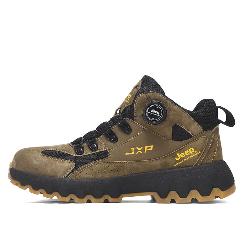 Jeep Trendy Mid top Outdoor Shoes Men’s Khaki