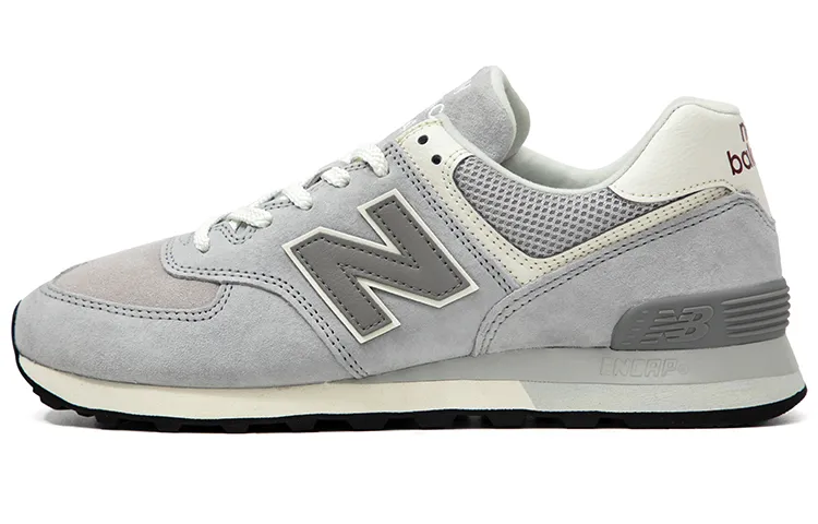 New Balance NB 574 Vintage Leather, Textile Low top Casual City Commuting Running Shoes Unisex Gray