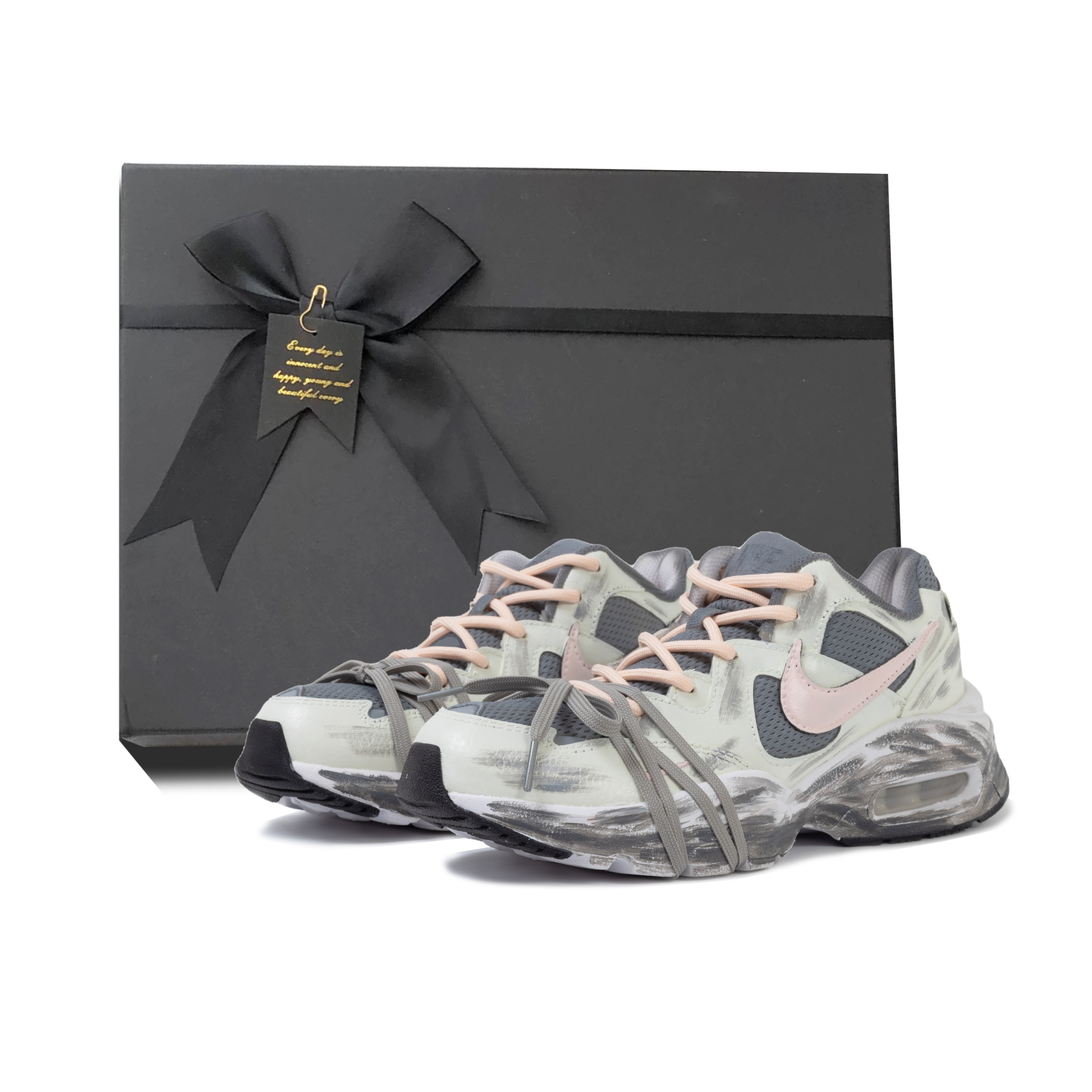Nike Air Max Fusion Running Shoes Women’s Low Top Gray, Pink