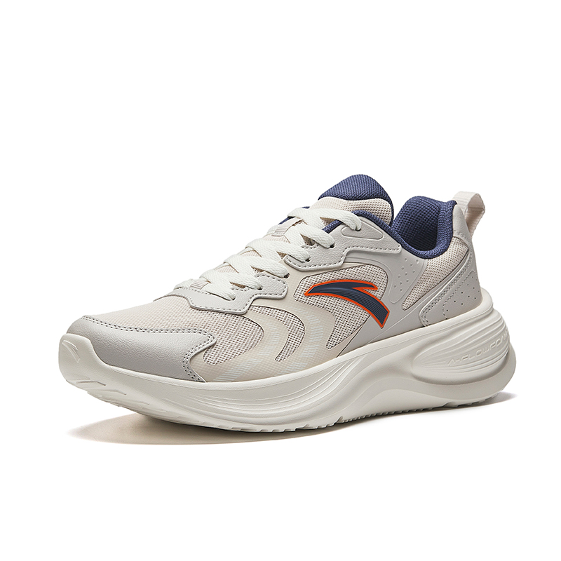 Anta Cushioning Slip Resistant Abrasion Resistant Low top Comfort Elastic Technology Running Shoes Men’s Gray