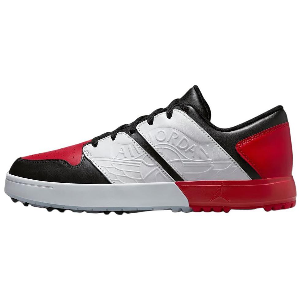 Jordan Air Jordan Nu Retro 1 Low Golf Chicago Comfortable and versatile, non-slip and wear-resistant, low-top golf shoes, same style for men and women, black, white and red