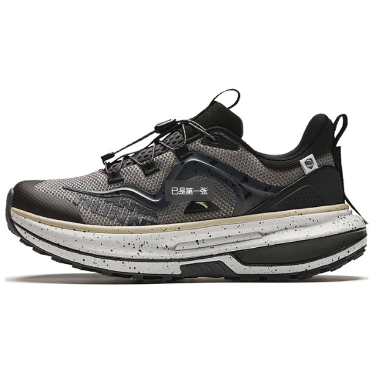 Anta Cushioning Slip Resistant Low top Running Shoes Men’s Gray Black