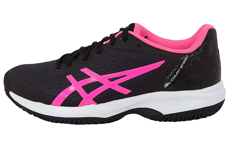 Asics Gel Court Speed Clay Abrasion Resistant Low top Running Shoes Women's Black Purple