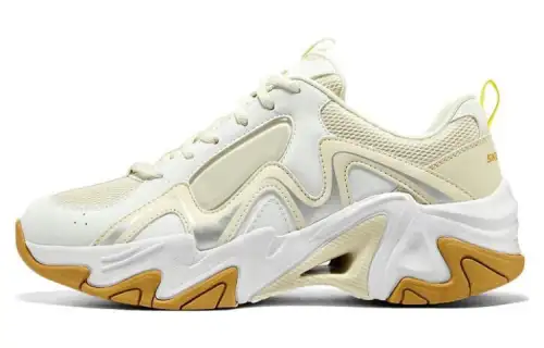 Skechers Stamina V3 Mecha Shoes 3 Mesh, Artificial Leather Low top Chunky Sneakers Men's White Yellow