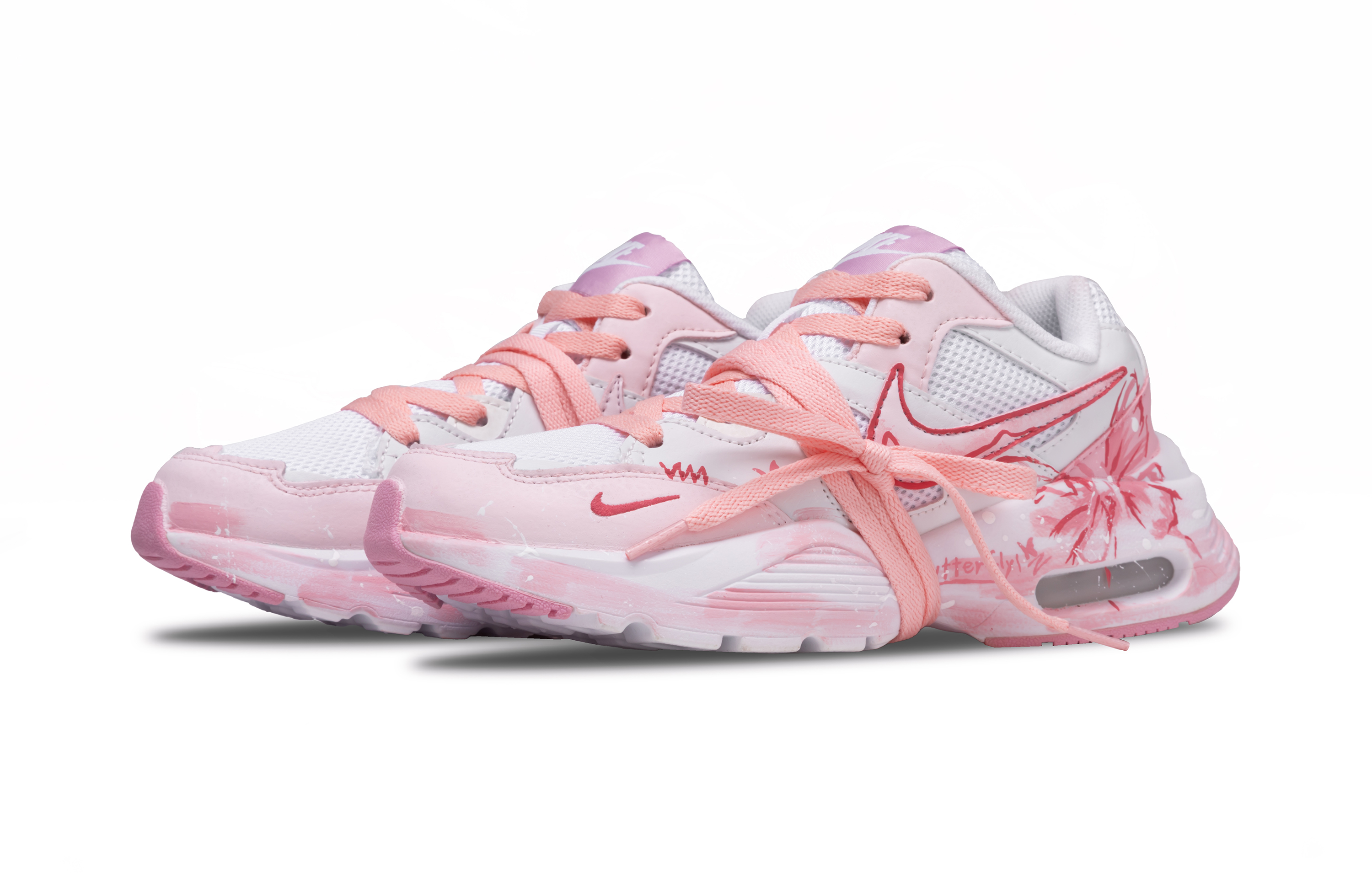 Nike Air Max Fusion Cushioning Abrasion Resistant Breathable Low top Casual City Commuting Running Shoes Women’s Pink