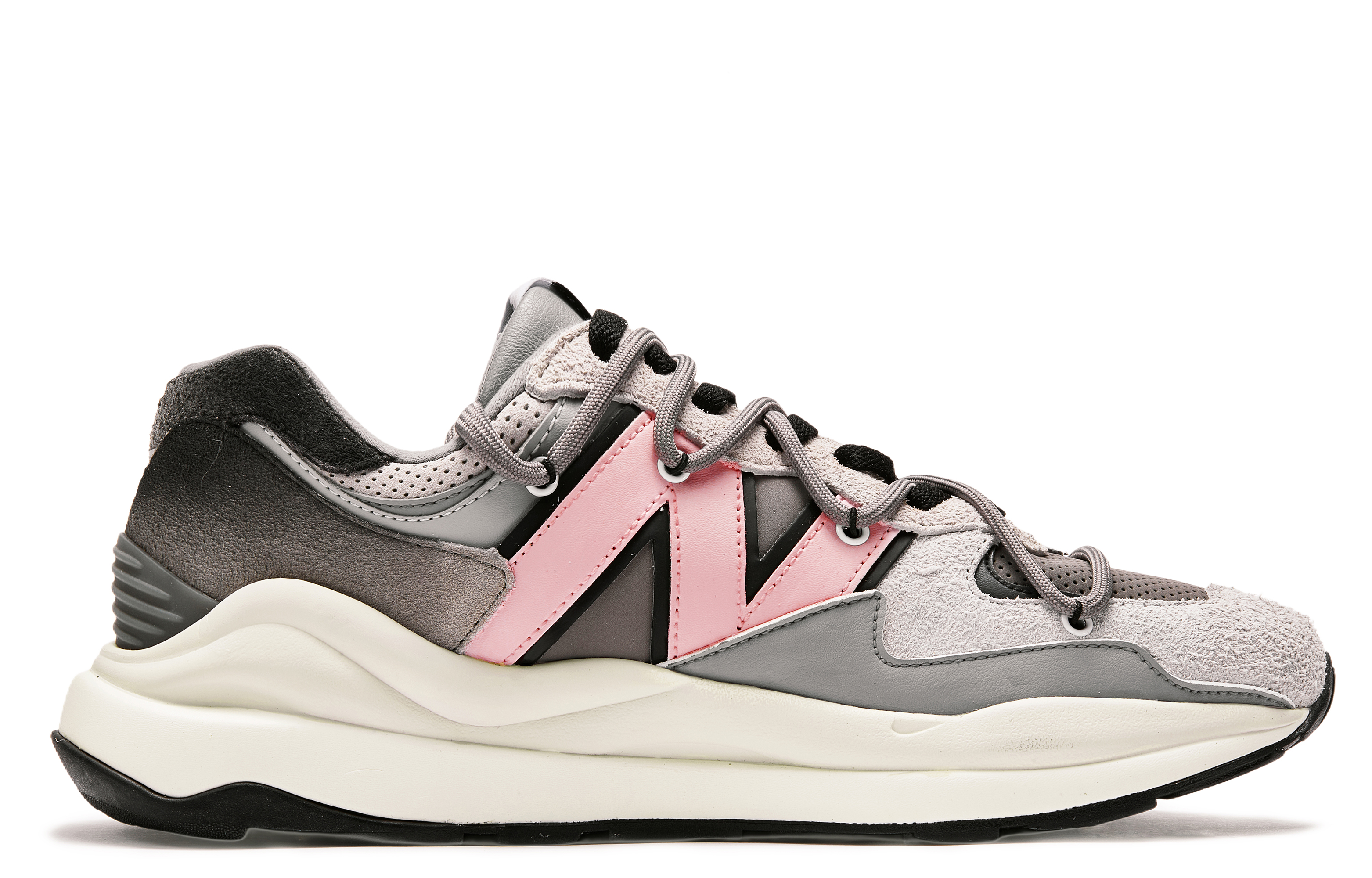 New Balance NB 5740 Slip Resistant Abrasion Resistant Low top Running Shoes Unisex Gray Pink