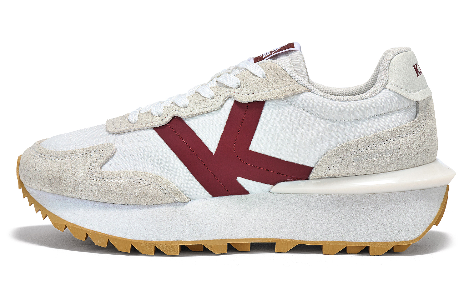 Kappa Slip Resistant Abrasion Resistant Low top Casual Running Shoes Unisex Gray Red