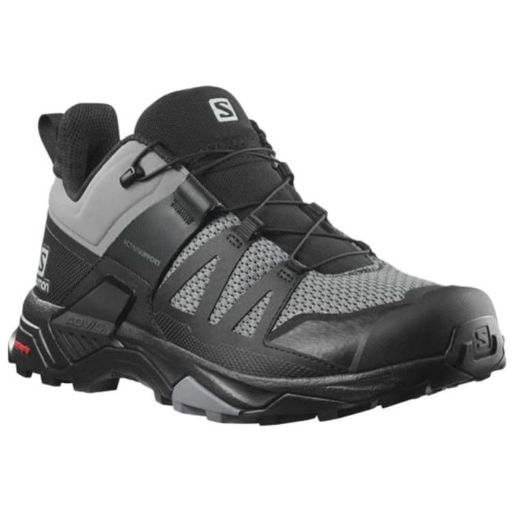 SALOMON X Ultra 4 Comfortable Cushioning Slip Resistant Abrasion Resistant Low top Running Shoes Men’s Black Gray
