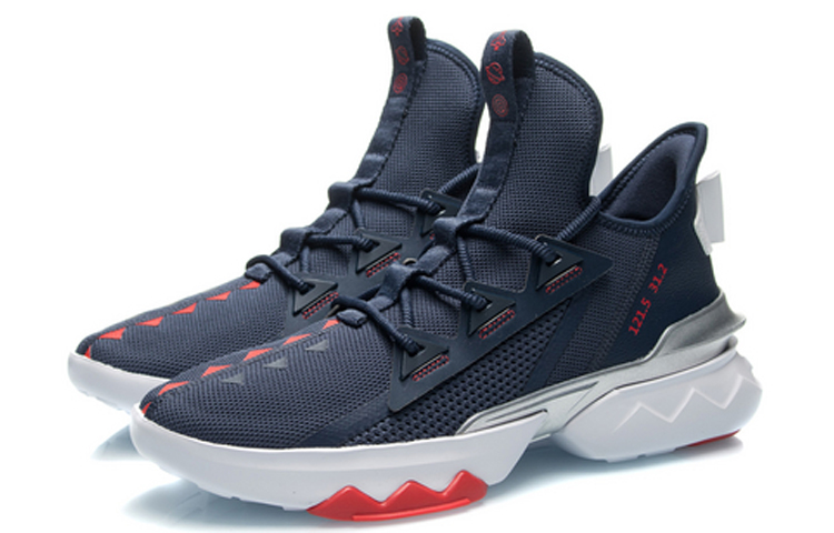 Li Ning Abrasion Resistant Breathable Abrasion Resistant Breathable Low top Running Shoes Men’s Blue