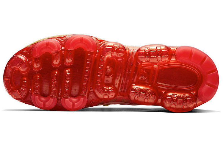 Кроссовки Nike VaporMax 2019 OG (золотисто-красные) — Золотой / красный — фото 6