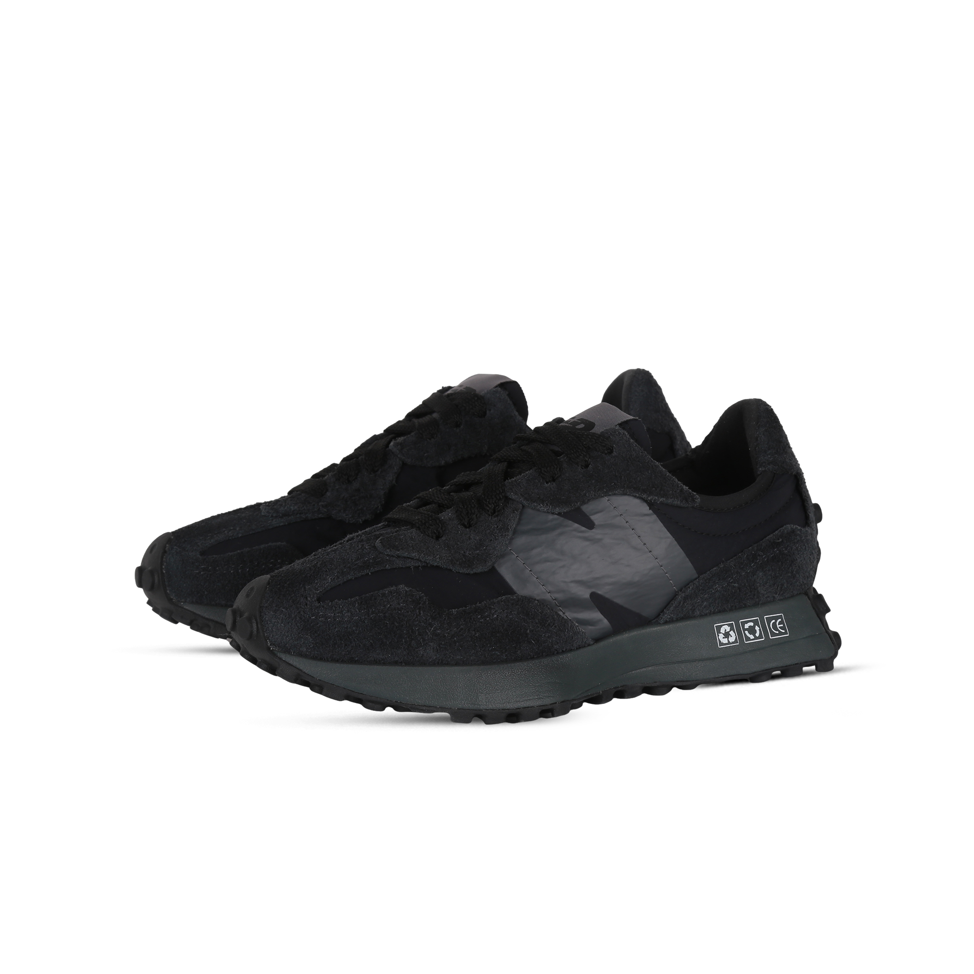 New Balance NB 327 Cushioning Abrasion Resistant Breathable Low top City Commuting Running Shoes Unisex Black White