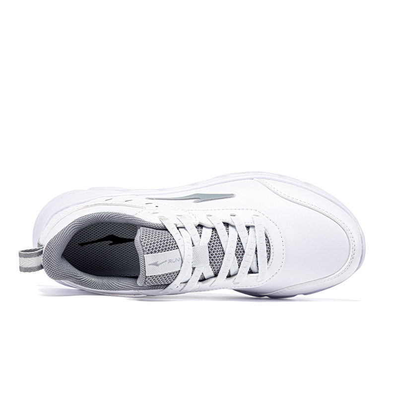 Erke Lightweight Abrasion Resistant Low top Casual Running Shoes Women’s White Gray