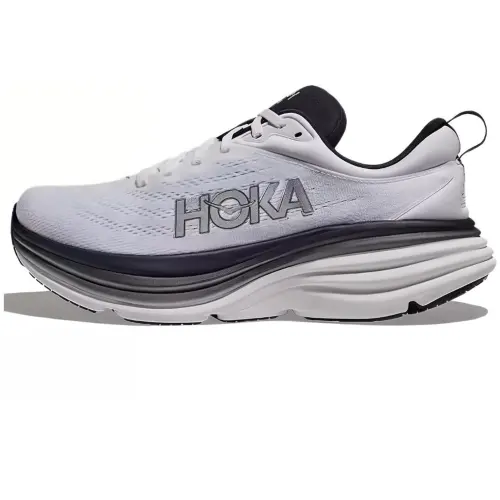 HOKA ONE ONE Bondi 8 Slip Resistant, Breathable, Lightweight Rebound Low top Running Shoes Men's Black White