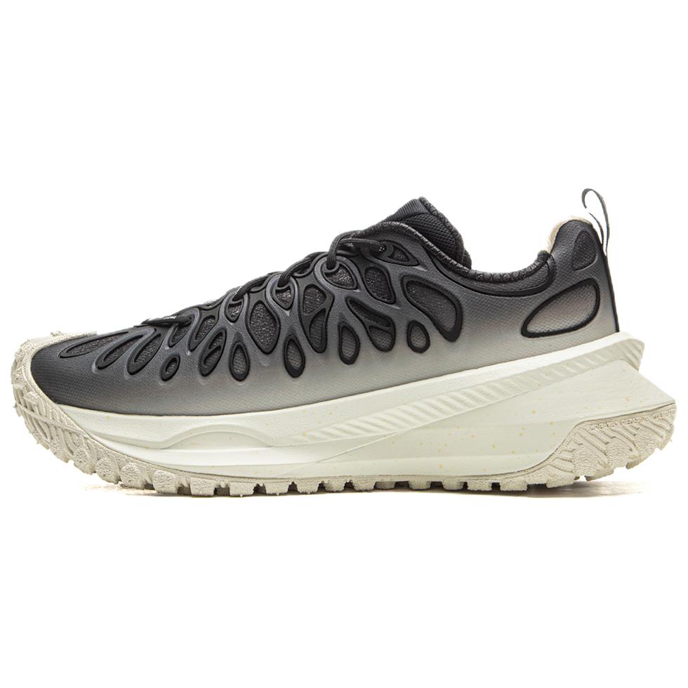 Li Ning Cushioning Reflective Abrasion Resistant Low top Casual Running Shoes Unisex Black White