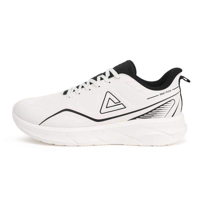 PEAK State Pole Cushioning Rebound Low top Casual Running Shoes Men’s White Black