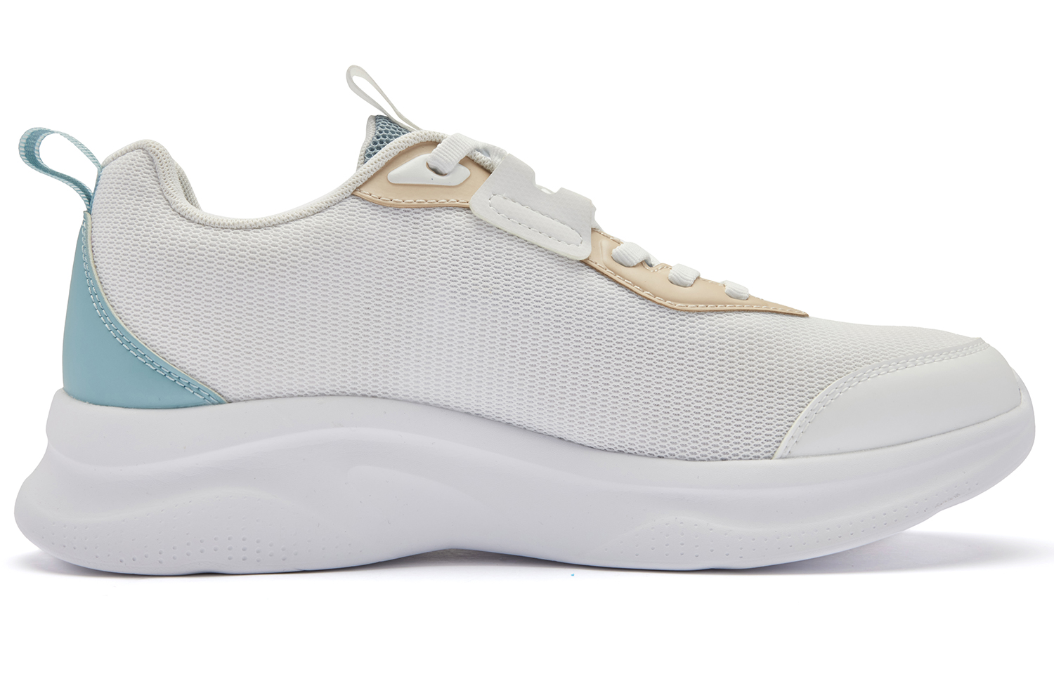QIAODAN Cushioning Slip Resistant Abrasion Resistant Low top Running Shoes Men’s White Blue