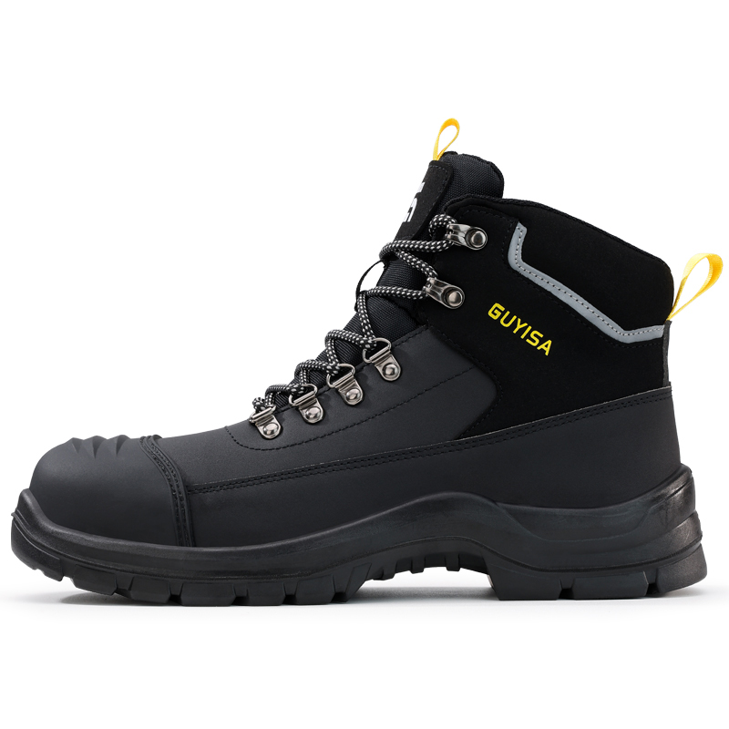 LANOUDUN Abrasion Resistant Slip Resistant High top Outdoor Shoes Unisex Black