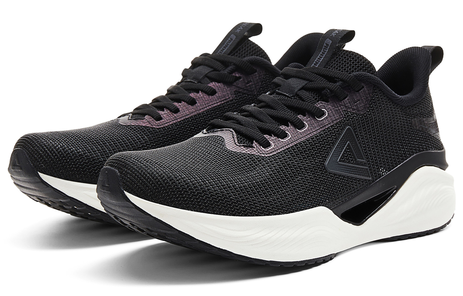 PEAK Cushioning Lightweight Anti Rollover Low top Running Shoes Women’s Black Ivory