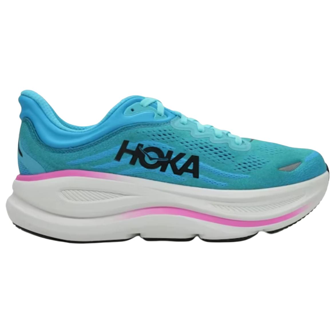 HOKA ONE ONE Bondi 9 Skyward Blue Neon Fuchsia Women’s