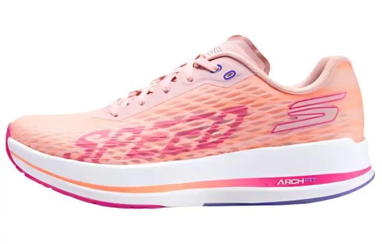 Skechers Go Run Razor 4 Cushioning Support Low top Casual Running Shoes Women's Pink White