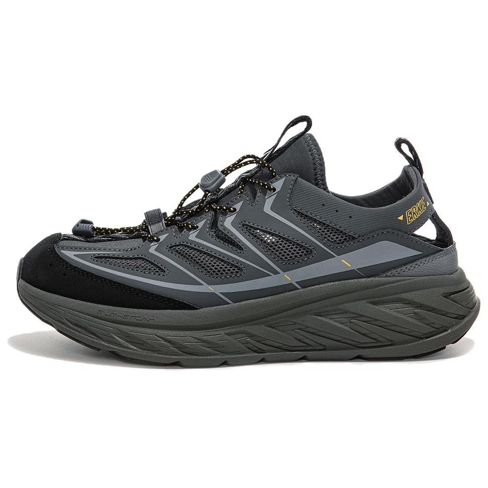 Erke Wear resistant And Lightweight Low top Casual Running Shoes Men’s Gray Black