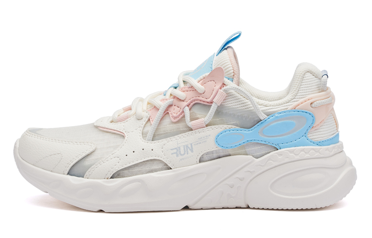 361° Dragon Eyes Dragon Eyes Breathable And Lightweight Low top Running Shoes Women’s Feather White/Transparent Pink