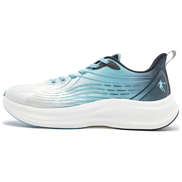 QIAODAN Abrasion Resistant Slip Resistant Low top Casual Running Shoes Men’s White Blue