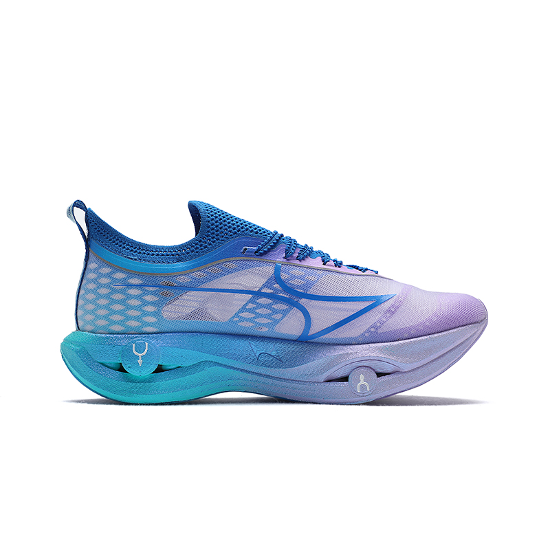 HEALTH Cushioning Breathable Low top Marathon Running Shoes Unisex Purple Blue