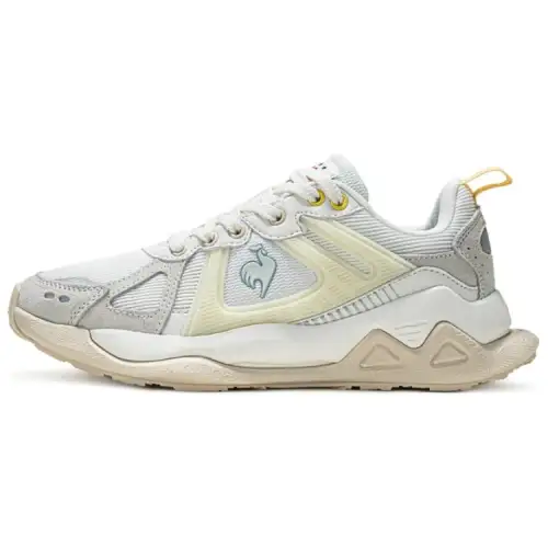 Le Coq Sportif Cushioning Support Lightweight Breathable Low top Running Shoes Women's Beige Gray