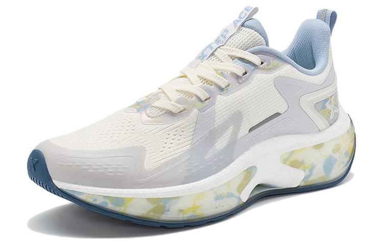 XTEP Dynamic Foam Slip Resistant, Abrasion Resistant, Breathable Low top Casual Running Shoes Women’s White Gray Blue
