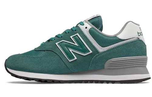 New Balance NB 574 Comfortable Textile, Synthetic Leather, Leather Low top Casual Running Shoes Women's Green