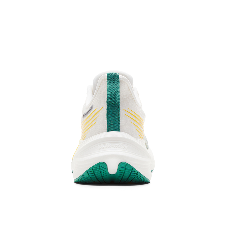 PEAK Cushioning Slip Resistant Abrasion Resistant Low top Training Running Shoes Men’s White Yellow Green