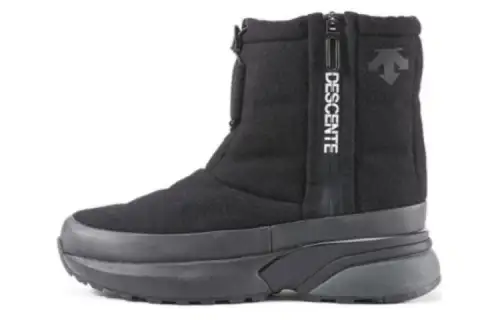 DESCENTE Thermal Abrasion Resistant Thermal Abrasion Resistant Ankle Length Outdoor Boots Low Heel Women's Black