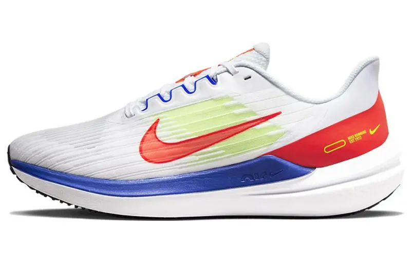 Nike Winflo 9 Slip Resistant Low top Casual Training Running Shoes Men's White Red Blue
