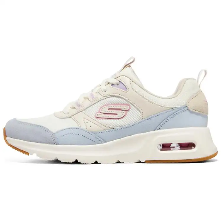 Skechers Sport Abrasion Resistant Support Low top Running Shoes Women's Beige Blue