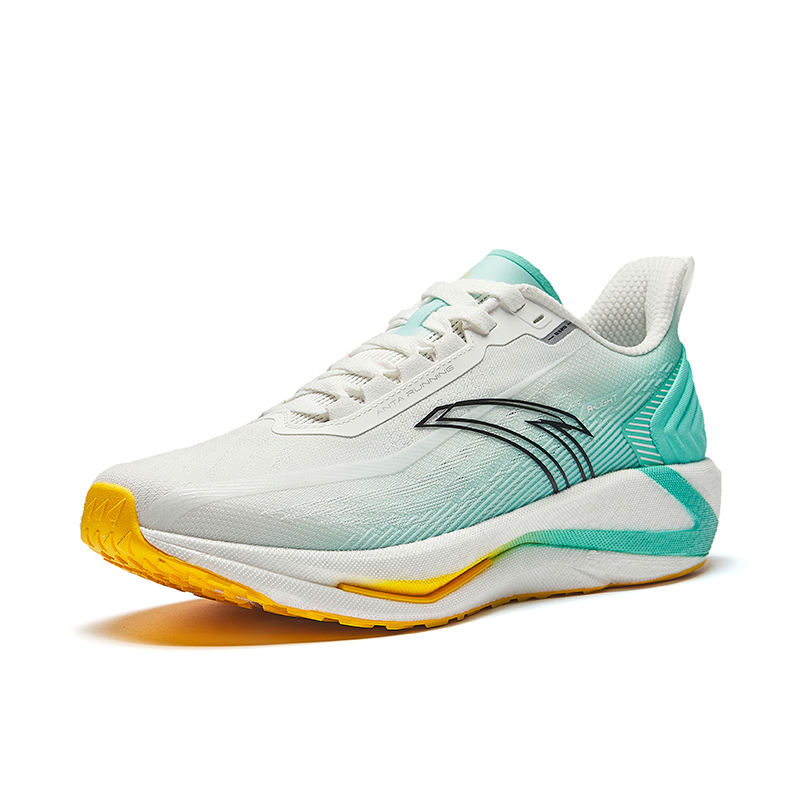 Anta Abrasion Resistant, Lightweight, And Breathable Low top Running Shoes Men’s Papyrus White Fluorescent Aqua Green