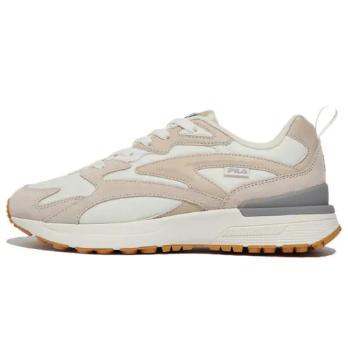 FILA Zagato Comfortable Abrasion Resistant Low top Running Shoes Unisex Beige Korean Style