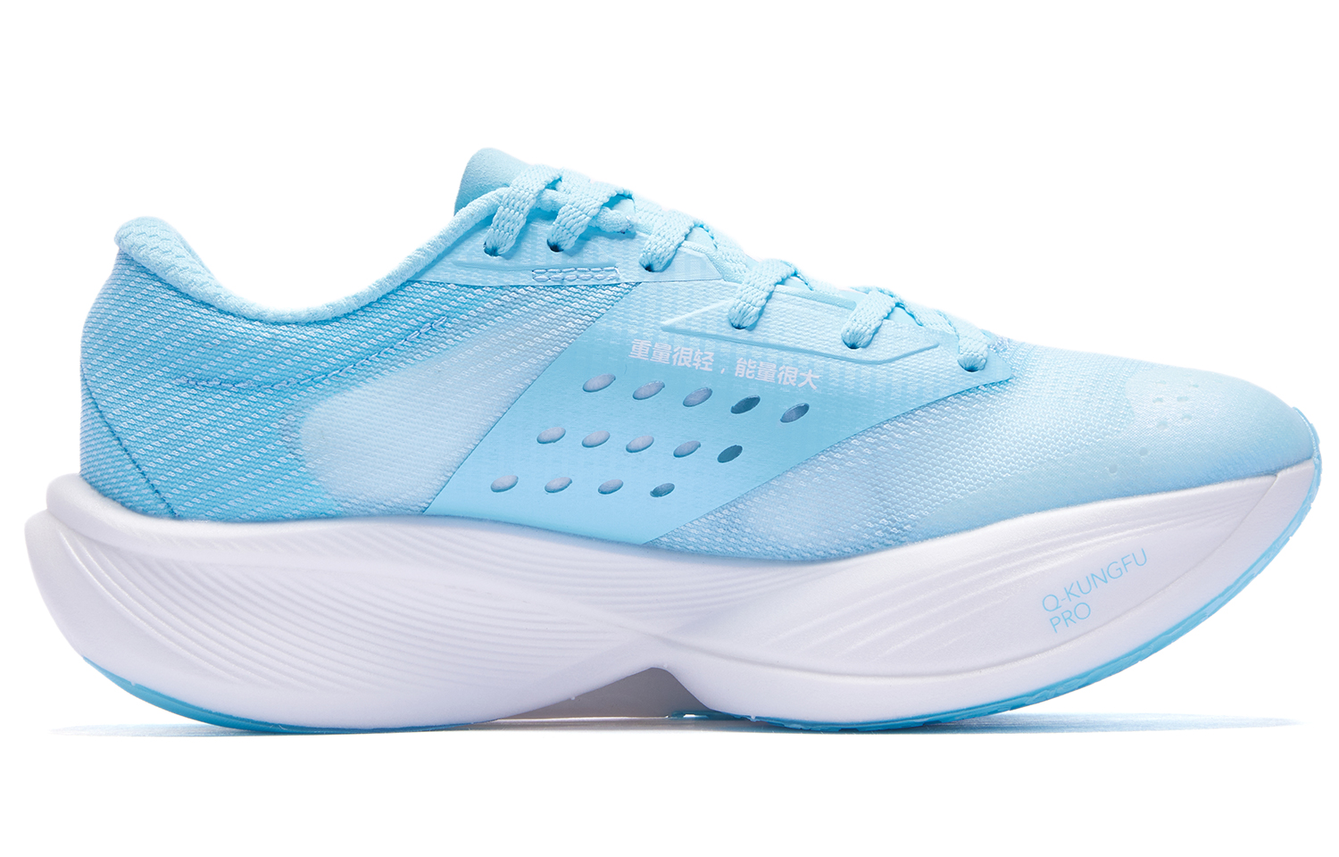 QIAODAN FPB3.0 Cushioning Slip Resistant Abrasion Resistant Low top Running Shoes Women’s Blue White