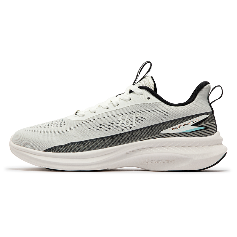 361° Abrasion Resistant Breathable Low top Running Shoes Men’s White Black