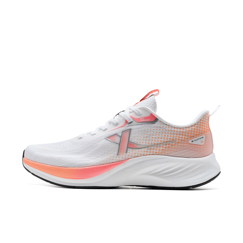 XTEP Breathable, Lightweight Coverage Low top Casual Training Sprint Running Shoes Men’s White Orange