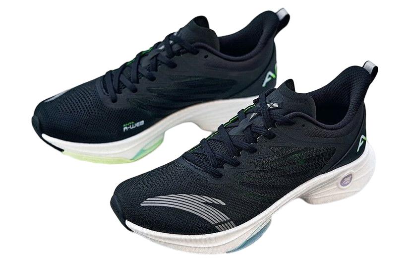 Anta MACH 3.0 Versatile Mesh Slip Resistant Abrasion Resistant Low top Running Shoes Men’s Black Green