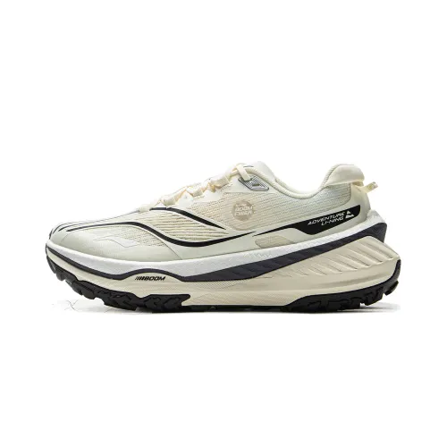 Li Ning De Lu V2 Slip Resistant, Abrasion Resistant, Rebound Low top Trail Running Shoes Women's White Beige