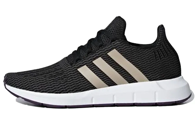 Adidas Originals Swift Run Everyday Fabric Breathable Low top Running Shoes Women's Black Gray