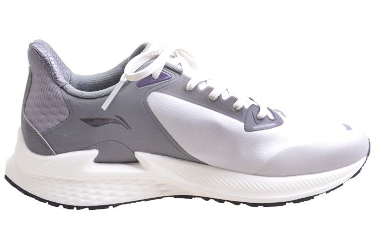 Li Ning Comfortable Abrasion Resistant Abrasion Resistant Low top Running Shoes Men’s White Gray Purple